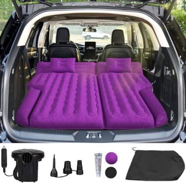 Imagem de Umbrauto Colchão de ar SUV para banco traseiro traseiro dobrado, cama inflável de acampamento de carro para dormir, viagem, fundo reforçado com superfície flocada, serve para SUVs de tamanho médio a