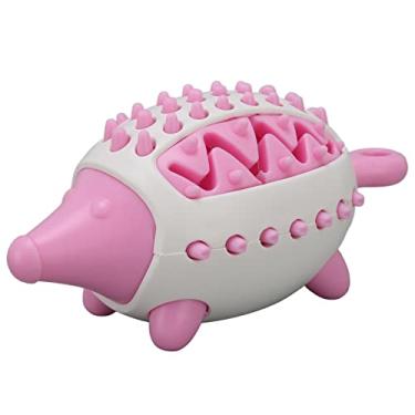 Imagem de Zhjvihx Brinquedo de Quebra-Cabeça para Limpeza de Dentos de Cachorro, Alimentação Lenta, Promove Exercícios, Distribui Comida de Cachorro, Resistência Brinquedo a Mordidas Livres de (Rosa)