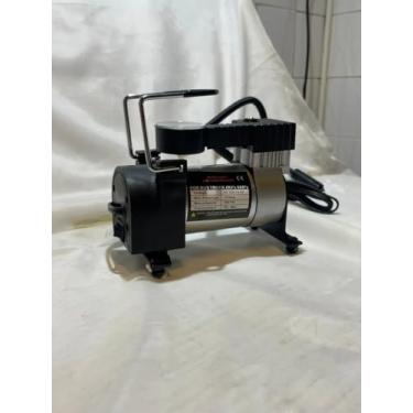 Imagem de Mini Compressor de Ar Portátil 12V, 120 PSI, 35L/min, com Medidor de Pressão para Carros e Motos