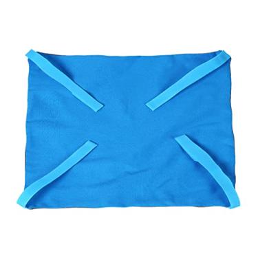 Imagem de Cama de rede de gato, 2 lados macio sob a cadeira Redes de mesa impermeável gato quente Kitty Rede suspensa para gatos Filhotes de cachorro furões (L-Blue + Grey)