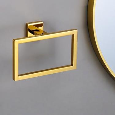 Imagem de Conjunto de acessórios de banheiro de luxo, prateleira de prata brilhante, gancho para roupão, suporte para toalhas, suporte para papel higiênico, aço inoxidável, dourado, anel para toalhas