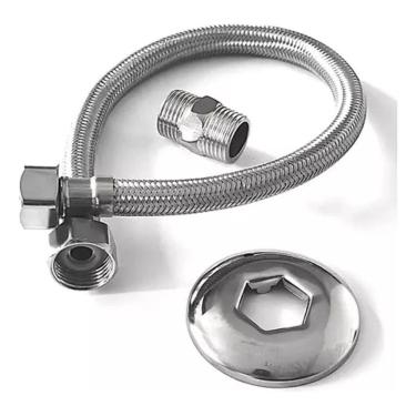 Imagem de Engate Flexível Rabicho Fêmea X Macho Aço Inox 40Cm 1/2 Acab