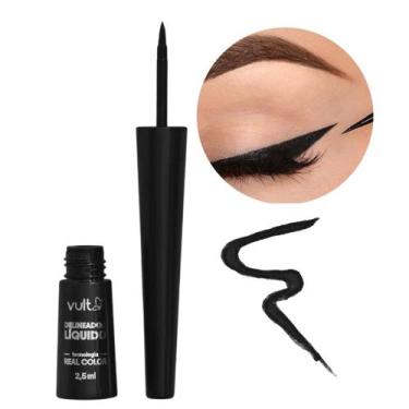 Imagem de Delineador Líquido para os Olhos Preto Vult À Prova DÁgua 2,5g