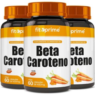 Imagem de Kit 3 Beta Caroteno 400Mg 60 Cápsulas Fitoprime