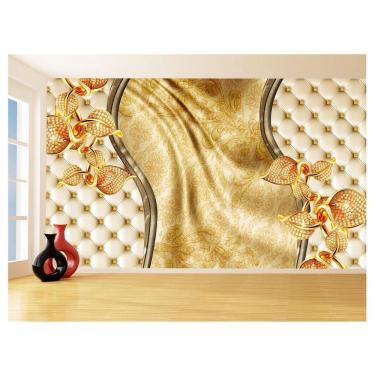 Imagem de Papel De Parede 3D Floral Textura Sala Flores 3,5M Xfl325