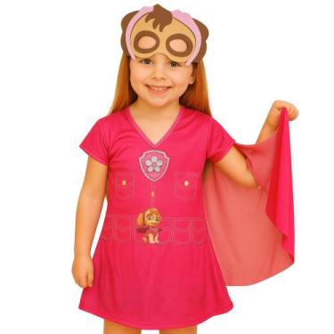 Imagem de Fantasia Infantil Skye Patrulha Canina + Capa e Máscara - Genérica, Ro