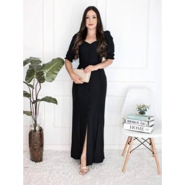 Imagem de Vestido Longo Feminino De Festa Com Manga Justo Sereia - Fashion, Pret