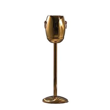 Imagem de Balde de gelo e conjunto de suporte de balde de gelo, balde de gelo de aço inoxidável, balde de gelo em pé, balde de vinho, champanhe balde de gelo para vinho, cerveja KTV, clube, bar, churrasco