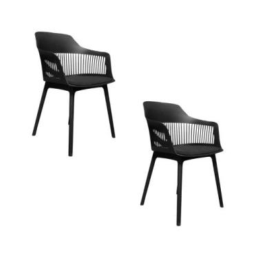 Imagem de Kit 2 Cadeiras de Jantar Estofada Marcela Montreal 140PP 2 Unidades Pr