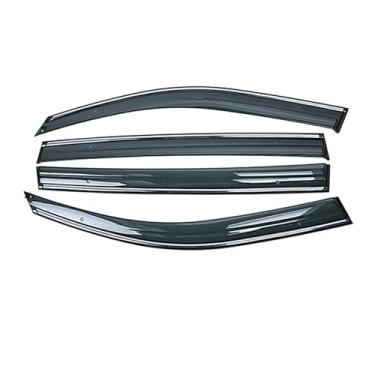 Imagem de GRJQRKHZ Defletor de janela lateral de carro para M&itsubishi Eclipse Cross 2017-2021 Weathershied viseira de porta vento sol proteção chuva janela lateral defletores de vento