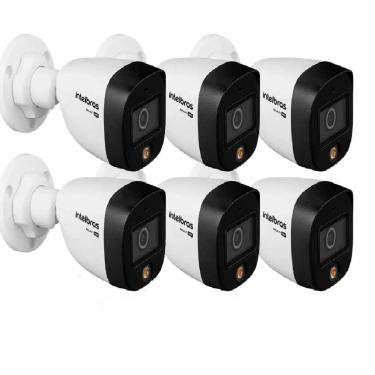 Imagem de Kit 6 Câmeras Intelbras VHD 1220 B Full Color Alta Definição Full HD 1080p Multi HD IR 20m Intelbras
