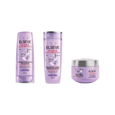 Imagem de Kit Elseve Hidra Hialuronico 1 Cond+1 Sh+1 Creme Trat 300G