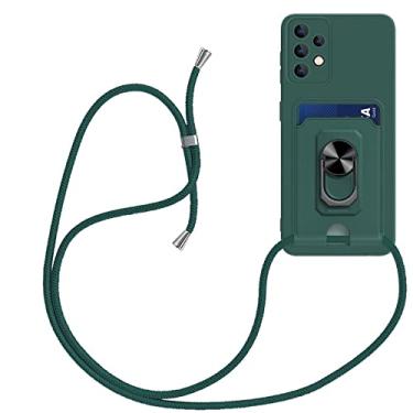 Imagem de Estojo porta-carteira com slot para cartão para Samsung S23 S22 Ultra S23 A52 A72 A32 4G A50 A22 Estojo macio com cordão, T4, para Samsung S23FE