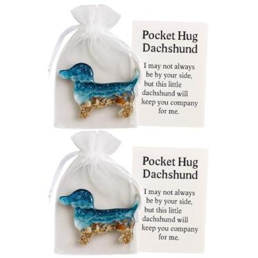 Imagem de 2 cartões fofos de abraço para cães - Dachshund, Corgi, Chihuahua | Cartões comemorativos para amigos, família, crianças e colegas de classe | Cartão de troca de lembrança | Pequeno presente de