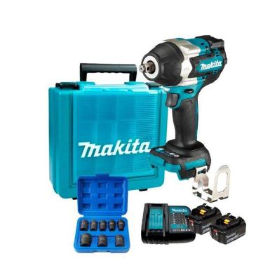 Imagem de Chave Impacto 1/2 Bateria 18V Lxt Makita Dtw700Z + Kit 2