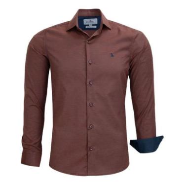 Imagem de Camisa Social Amil Manga Longa Tecido Misto Elastano Passa Fácil 1872,