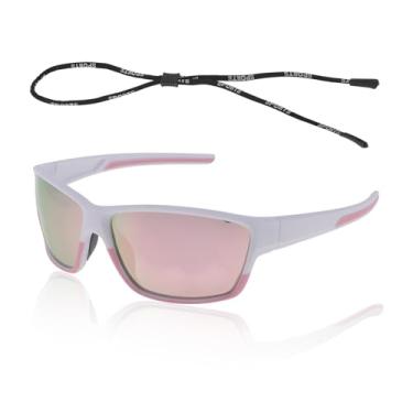 Imagem de TUCKBOLD 1 conjunto de óculos de sol de motocicleta Tri-Acetil Cellulos PC UV400 para esportes ao ar livre para motocross Dirt Bike ATV Lente rosa branco armação rosa