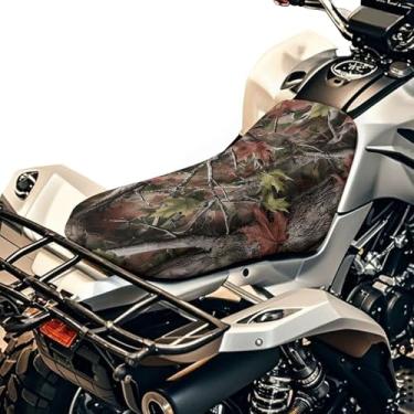 Imagem de gearider Capa de assento de quadriciclo de camuflagem de caça à prova d'água capa de almofada de assento de quadriciclo 4 rodas acessórios de motocicleta capas de assentos de passageiro para