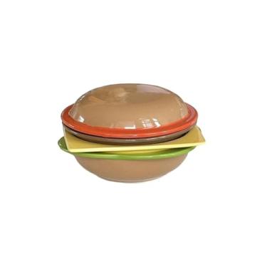 Imagem de Pratos de hambúrguer adoráveis de porcelana com cor sob o esmalte personalidade requintada e criatividade - conjunto de 4 pratos de hambúrguer.