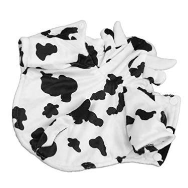 Imagem de YOUTHINK Moletom Com Capuz para Cachorro Com Capuz Quente Jaqueta de Inverno Com para Cachorro, Material de Pelúcia, Design Elegante de Vaca, Roupa Quente e Confortável para Atividades Ao Ar Livre (M)