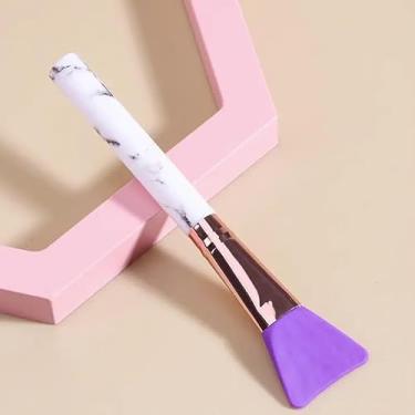 Imagem de Pincel de máscara de silicone de mármore macio e suave para limpeza facial e aplicador sem pelos para cosméticos femininos