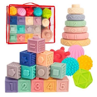 Imagem de Brinquedos Montessori SpringFlower 3 em 1 para bebês de 6 a 18 meses