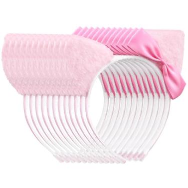 Imagem de Chanaco 12 peças de tiaras de orelhas de gato, decorações de festa, laço rosa, acessórios de cabelo peludo, lindos acessórios de cabeça de gabby, lembrancinhas de aniversário, fantasia de Halloween