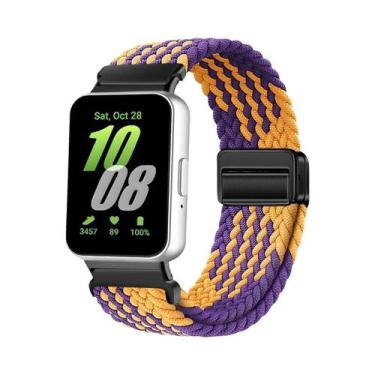 Imagem de Pulseira Magnética Ajustável De Nylon Para Samsung Galaxy Fit3, Acessó