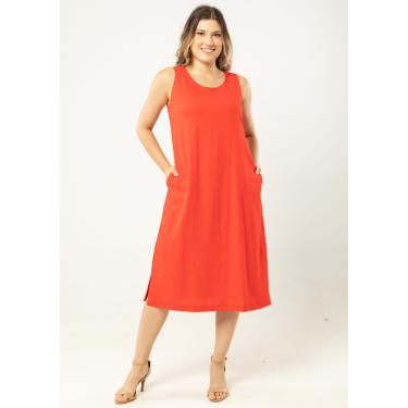 Imagem de Vestido Regata Pau a Pique Linho Vermelho