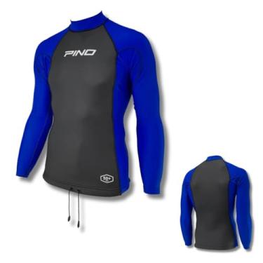 Imagem de Camiseta Neoprene 1,5mm, Lycra Masculina Esportes Aquáticos (Preto/Azul, L)