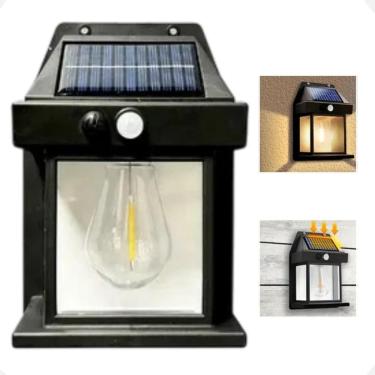 Imagem de 3X Arandela Luminária Luz Solar Externa Parede Sensor Presen