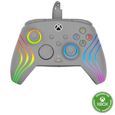 Imagem de Turtle Beach Afterglow Wave Grey Wired RGB Gaming Controller with Mappable Buttons, Hall-Effect Hair Triggers and Audio Controls. Licensed for Xbox Series X orS, Xbox One & Windows