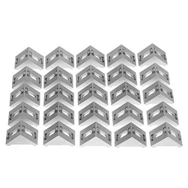 Imagem de Hyuduo 25pcs 4040 Alumínio L Suria do Canto Forma, Reforço Juntas de ângulo Reto, Embalagens Convenientes para Portas, Janelas, Móveis, Vários Aplicativos Com 25 Colchetes