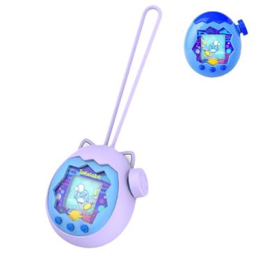 Imagem de Capa de silicone Tamagotchi Paradise – Capa protetora macia com cordão, capa à prova de choque à prova de poeira para brinquedo eletrônico para animais de estimação Tamagotchi [roxo]