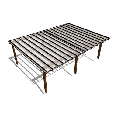 Imagem de Kit Policarbonato Cristal 4mm 8,00m X 6,00m - Perfis Naturais