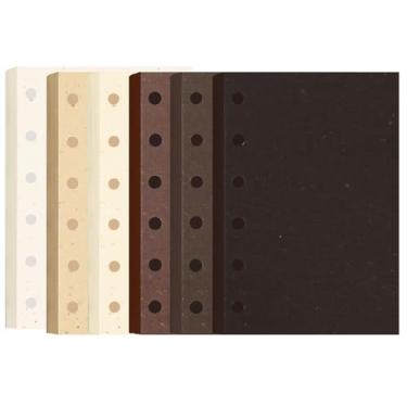 Imagem de Koqye Refil de papel de café Kraft – Páginas de planejamento de folhas soltas de papel especial A7 para diários, inserções de fichário de 6 anéis, artesanato faça você mesmo