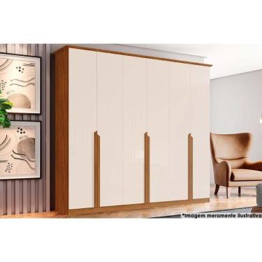 Imagem de Guarda Roupa 6 Portas E 6 Gavetas Andréas Nature-off White - Henn