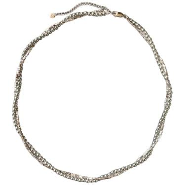 Imagem de Colar feminino de pérolas de água doce de prata chique, pérolas de 3 mm, 43 cm com extensor de 5 cm, ideal para ocasiões especiais