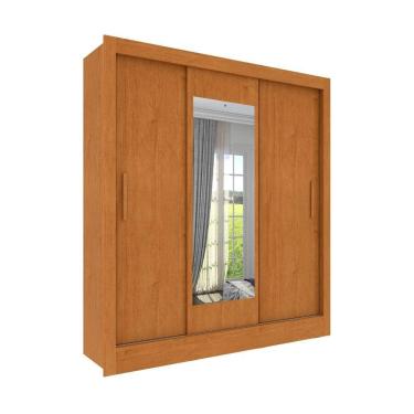Imagem de Roupeiro Valência Com Espelho 3 Portas De Correr Tcil Cinamomo
