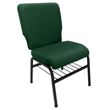 Imagem de 01 Cadeira Para Igrejas C/ Porta Biblía E Porta Cálice Verde