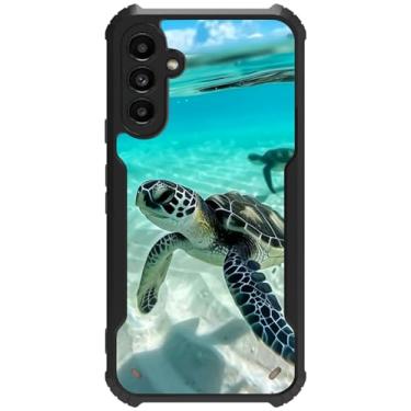Imagem de RWUTYTIUL Capa de tartaruga marinha para Samsung Galaxy A16 5G, capa protetora ultrafina de silicone macio à prova de choque, capa protetora de corpo inteiro com proteção contra quedas para mulheres e