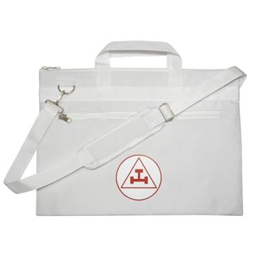 Imagem de Sacola branca maçônica Royal Arch vermelha impressa, leve e resistente à água com mão e ombro | Bolsas maçônicas, Branco, Small