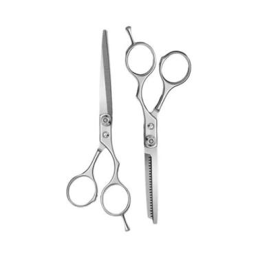 Imagem de Tesoura Profissional De Cabeleireiro Para Desbaste E Corte Com Dentes 