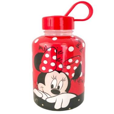 Imagem de Garrafa Infantil Minnie 280ml Passeio Viagem Tampa Não Vaza - Plasutil