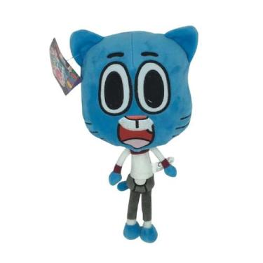 Imagem de Pelúcia Gumball 25cm  Boneco Infantil de O Incrível Mundo de Gumball -