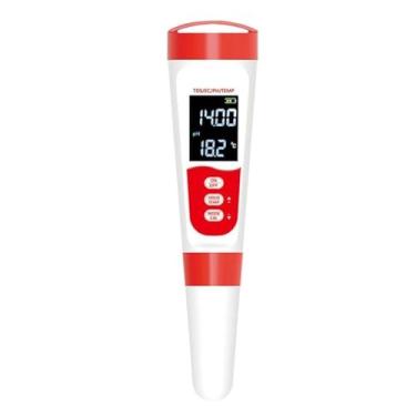 Imagem de Testador de PH, 4 em 1 TDS/EC/PH/Medidores de Temperatura com LCD Retroiluminado Digital Testador de Qualidade da Água para Piscinas Agrícolas Água Potável Doméstica