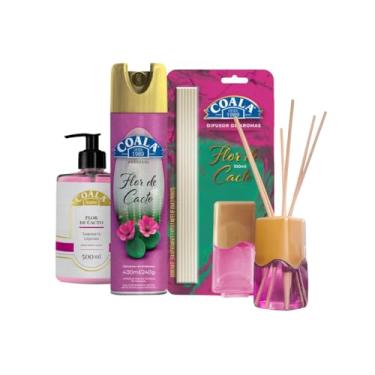 Imagem de Coala Kit Flor de Cacto com Odorizante 400ml, Difusor 100ml e Sabonete Líquido 500ml, Fragrância Floral Refrescante