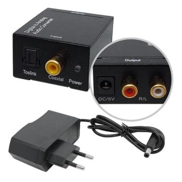 Imagem de Adaptador Conversor In Ótico Para out Rca Sem Cabos Só Aparelho