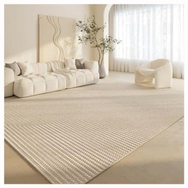 Imagem de SPXMQSS Tapetes de área laváveis à máquina, tapetes grandes para sala de estar, macios, antiderrapantes, para decoração de casa, escritório, casa, marrom claro