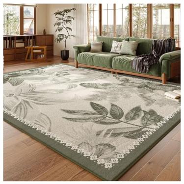 Imagem de SPXMQSS Tapetes de sala de estar laváveis, tapetes para sala de estar, macios, antiderrapantes, resistentes ao desgaste, grandes para quarto, sala de jantar, escritório, verde E 200 x 250 cm